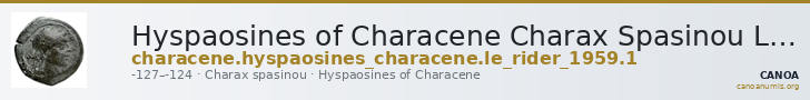 Hyspaosines of Characene Charax Spasinou Le Rider 1959 1 — CANOA