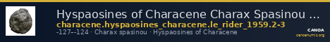 Hyspaosines of Characene Charax Spasinou Le Rider 1959 2-3 — CANOA