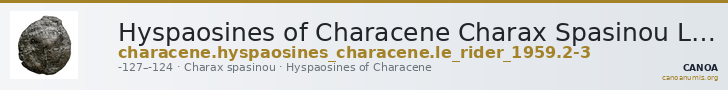 Hyspaosines of Characene Charax Spasinou Le Rider 1959 2-3 — CANOA