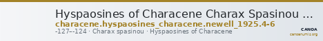 Hyspaosines of Characene Charax Spasinou Newell 1925 4-6 — CANOA