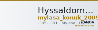 Hyssaldomos of Mylasa Mylasa Konuk 2009 Type 1 — CANOA