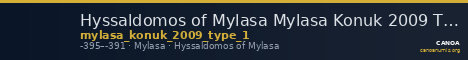 Hyssaldomos of Mylasa Mylasa Konuk 2009 Type 1 — CANOA
