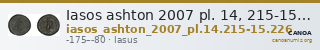 Iasos ashton 2007 pl. 14, 215-15, 226 — CANOA
