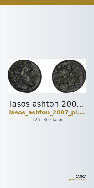 Iasos ashton 2007 pl. 15, 242-4 — CANOA