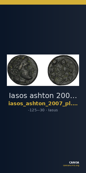 Iasos ashton 2007 pl. 15, 242-4 — CANOA