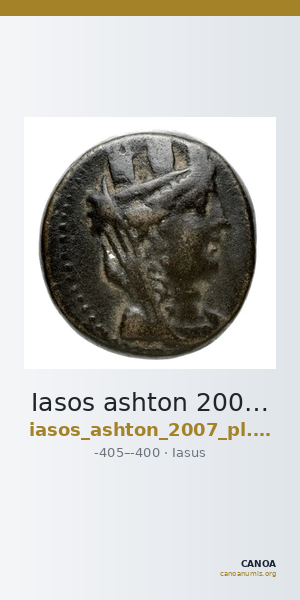 Iasos ashton 2007 pl. 7, 9 — CANOA