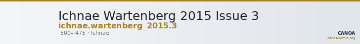 Ichnae Wartenberg 2015 Issue 3 — CANOA