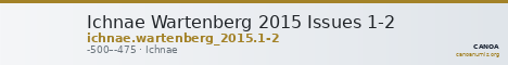 Ichnae Wartenberg 2015 Issues 1-2 — CANOA