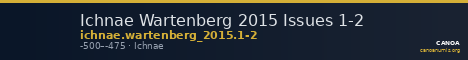 Ichnae Wartenberg 2015 Issues 1-2 — CANOA