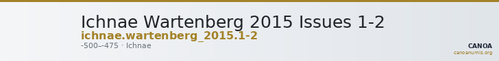 Ichnae Wartenberg 2015 Issues 1-2 — CANOA