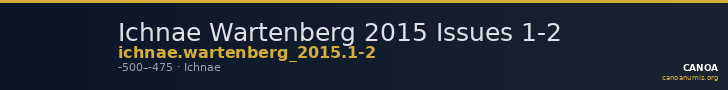 Ichnae Wartenberg 2015 Issues 1-2 — CANOA