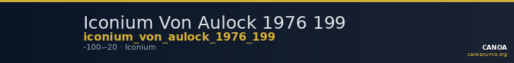 Iconium Von Aulock 1976 199 — CANOA