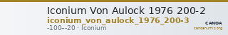 Iconium Von Aulock 1976 200-2 — CANOA
