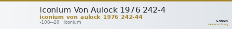 Iconium Von Aulock 1976 242-4 — CANOA