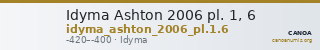Idyma Ashton 2006 pl. 1, 6 — CANOA
