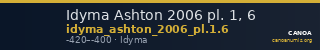 Idyma Ashton 2006 pl. 1, 6 — CANOA