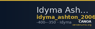 Idyma Ashton 2006 pl. 1, 9 — CANOA