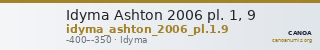 Idyma Ashton 2006 pl. 1, 9 — CANOA