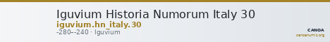 Iguvium Historia Numorum Italy 30 — CANOA