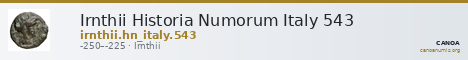 Irnthii Historia Numorum Italy 543 — CANOA