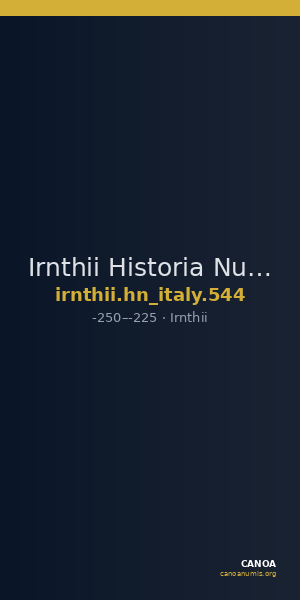 Irnthii Historia Numorum Italy 544 — CANOA