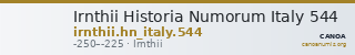 Irnthii Historia Numorum Italy 544 — CANOA