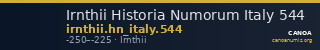 Irnthii Historia Numorum Italy 544 — CANOA