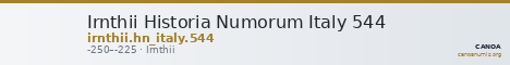 Irnthii Historia Numorum Italy 544 — CANOA