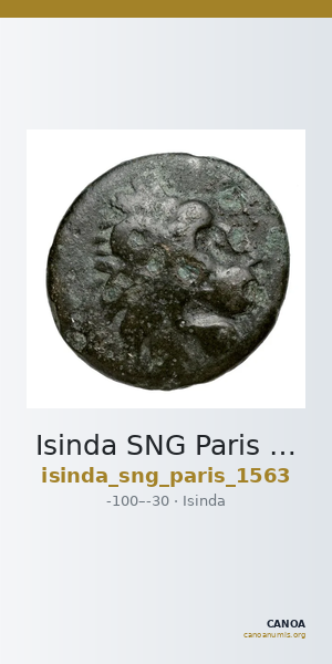 Isinda SNG Paris 1563 — CANOA
