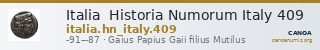 Italia  Historia Numorum Italy 409 — CANOA