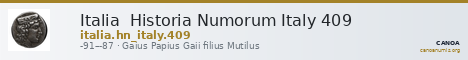 Italia  Historia Numorum Italy 409 — CANOA