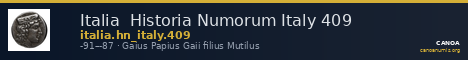 Italia  Historia Numorum Italy 409 — CANOA
