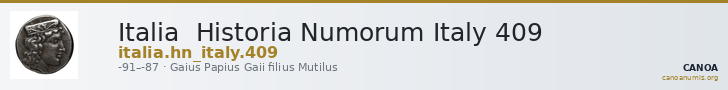 Italia  Historia Numorum Italy 409 — CANOA