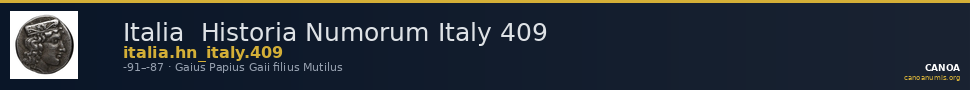 Italia  Historia Numorum Italy 409 — CANOA