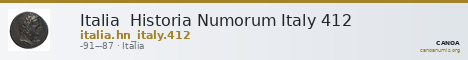 Italia Historia Numorum Italy 412 — CANOA