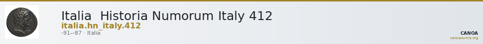 Italia Historia Numorum Italy 412 — CANOA