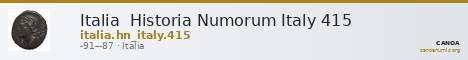 Italia Historia Numorum Italy 415 — CANOA