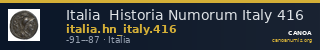 Italia Historia Numorum Italy 416 — CANOA