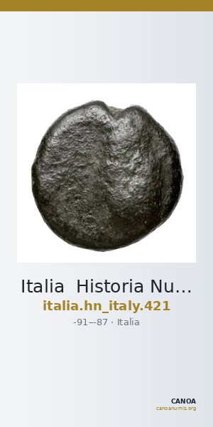Italia  Historia Numorum Italy 421 — CANOA