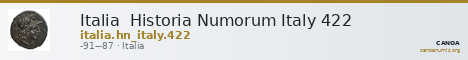 Italia Historia Numorum Italy 422 — CANOA