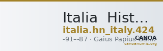 Italia  Historia Numorum Italy 424 — CANOA