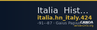 Italia  Historia Numorum Italy 424 — CANOA