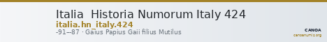 Italia  Historia Numorum Italy 424 — CANOA