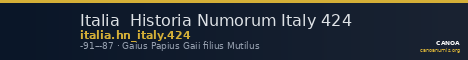 Italia  Historia Numorum Italy 424 — CANOA