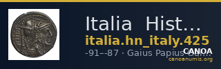 Italia Historia Numorum Italy 425 — CANOA