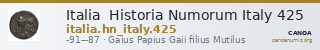 Italia Historia Numorum Italy 425 — CANOA
