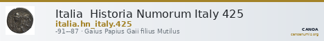 Italia Historia Numorum Italy 425 — CANOA