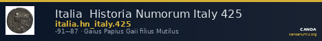 Italia Historia Numorum Italy 425 — CANOA