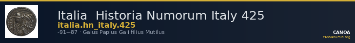 Italia Historia Numorum Italy 425 — CANOA