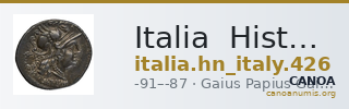Italia  Historia Numorum Italy 426 — CANOA